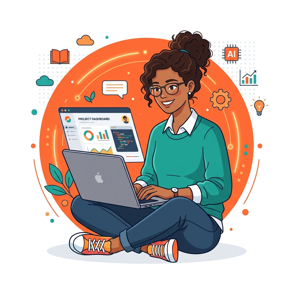 Student with laptop